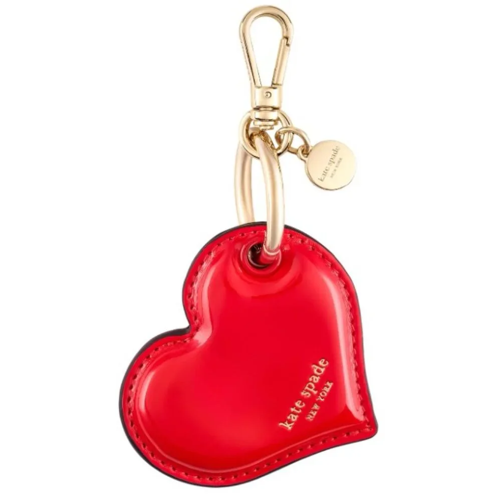 NWT kate spade new york Red Heart Shaped Bag Charm or Keychain